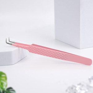 Pince à épiler 90 degrés en acier inoxydable de haute qualité de marque privée en gros pour l'extension des cils à vendre - Product Image 6