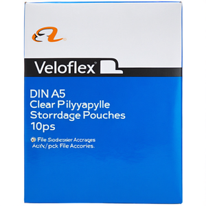 กระเป๋าเก็บเอกสารโพลีโพรพิลีนใส Veloflex DIN A5 10 ชิ้น/แพ็ค อุปกรณ์เสริมแฟ้มเอกสาร - Product Image 2