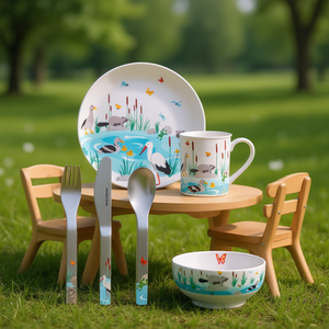 Juego de Vajilla de Porcelana para Niños PureSigns, 7 Piezas, en Caja - Product Image 3