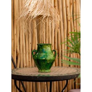 Tazón de Cerámica Artesanal Marroquí Tamegroute con Esmalte Verde, Artesanía Bereber Vintage, Decoración para el Hogar, Regalo - Product Image 1