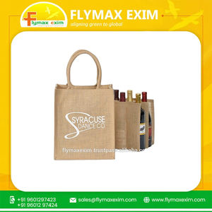Bolsa de 6 botellas de vino ecológica personalizada Material de yute elegante para regalar con estilo Mejor precio de venta - Product Image 5