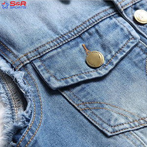 Precio al por mayor nueva moda hombres Chaleco de mezclilla diseño personalizado Pakistán fabricación alta calidad transpirable hombres Chaleco de mezclilla - Product Image 5