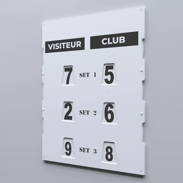 Placa de placar manual 60x80 cm para Padel tênis basquete handebol Inperdível para todos os climas ao ar livre ou indoor