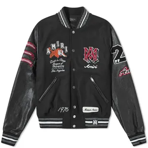 Hombres Varsity Chaqueta Invierno Sólido A Prueba De Viento Ligero Hombres Varsity Chaqueta Béisbol Varsity Chaquetas - Product Image 5