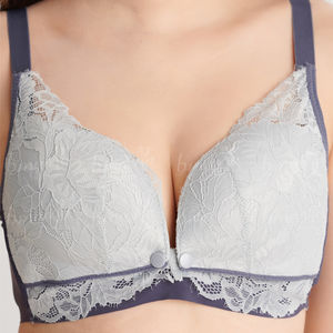 Sujetador deportivo de maternidad de algodón 100% para mujer, sujetadores de lactancia decorados con encaje Sexy cómodos para todo el día, XL, lactancia fina sin costuras - Product Image 1