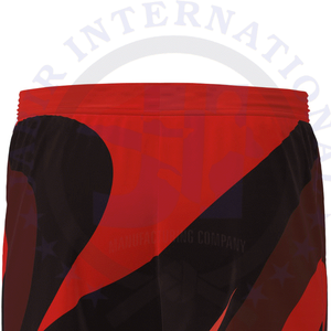 Pantalones cortos de playa informales para hombre, 100% poliéster, satén, secado rápido, estampado personalizado, cintura elástica media, tejido impermeable - Product Image 2