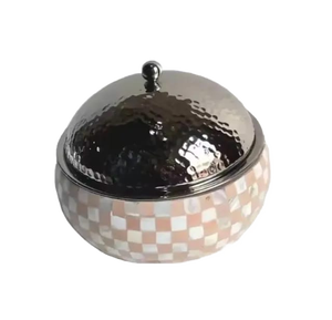 Marmite en métal de forme ronde pour service de cuisine de table en or avec support en bois pour marmite de qualité supérieure, design de luxe fait à la main - Product Image 4