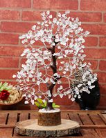 Offre Spéciale clair Quartz cristal bonsaï arbre pierre précieuse naturelle décor à la maison avec Feng Shui Aura Protection nettoyante pour offrir des cadeaux