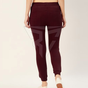 Hot Selling Women's XL Regular Fit Winter <b>Trousers</b> Premium Quality Cotton Polyester Breathable Pleated Front <b>Drawstring</b> Closure - Product Image 3