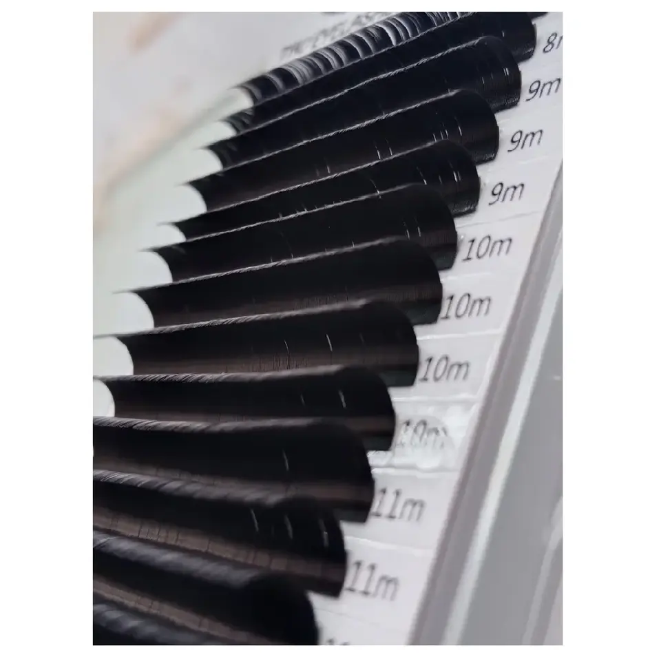 100% hand-crafted Eyelash Extensions High Quality Mink Eyelashes Black Natural Custom Packaging Free Samples