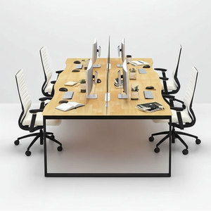 โต๊ะกลุ่มมินิมอล 4 ที่นั่ง 280x140 ซม. ไม้ยางพาราขาเหล็ก HBRT076 - Product Image 1