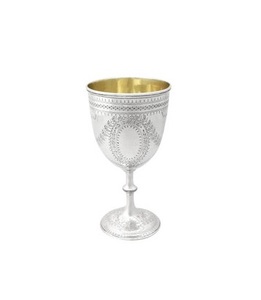 Verre à cocktail en aluminium fait main fini argenté, capacité 300 ml, design de luxe, marque TQC, pour restaurant, bar, hôtel - Product Image 1