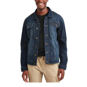 Custom <b>Men's</b> Slim Fit Jean <b>Jacket</b> New Fashion Design Casual Plain Dyed Made From <b>Denim</b> Cotton <b>for</b> <b>Men</b> - Product Image 6