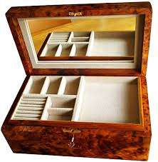 Caja de almacenamiento de madera antigua con trabajo de latón de alta calidad y trabajo de tallado - Product Image 2