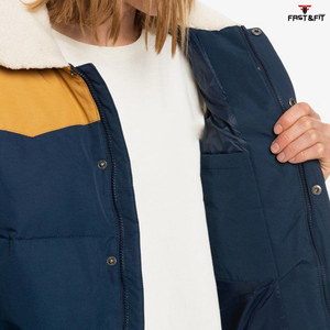 Chaqueta impermeable transpirable de lona de manga larga con cuello levantado de calidad de calle alta de nuevo estilo de diseño personalizado precio al por mayor - Product Image 5