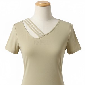 Blusa de Oficina de Organza de Manga Corta de Alta Calidad con Estampado de Moda Coreana de Verano 2025 para Mujer - Product Image 4