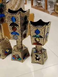 Bandeja de Madera para Servir con Asa de Metal, Precio de Fábrica al por Mayor, Bandeja de Ramadán para Vajilla, Decoración del Hogar - Product Image 3