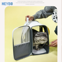 Sac à dos de transport portable solide et respirant transparent de grande capacité pour animaux de compagnie