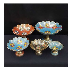 Fournisseurs de gros de fête de bol floral poli écologique en aluminium moderne de luxe fait à la main - Product Image 6