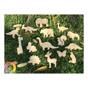 Ensemble de jouets artisanat bois Animal décoration jouets bois naturel bois forêt animaux jouer 2024 - Product Image 5