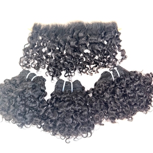 Super doble dibujo rizado color natural vietnamita extensiones de cabello humano - Product Image 1