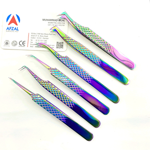 2025 pince à cils multi-professionnelle de haute qualité en acier inoxydable durable avec pointe de Volume en Fiber pointue - Product Image 6