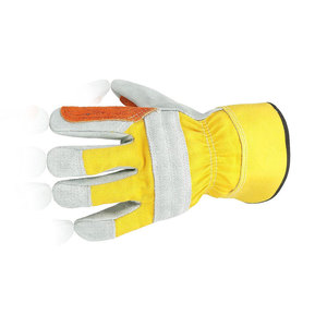 Gants de sécurité de travail de construction chauds en cuir de protection Gants de travail personnalisés de visibilité complète - Product Image 4
