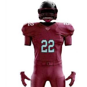 Haute Qualité 100% Polyester Mesh Sublimation Plus La Taille À Manches Courtes Maillot De Football Américain Respirant Uniforme Ensemble - Product Image 4