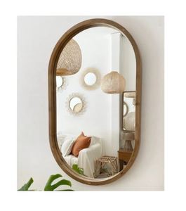Cadre de miroir mural en bois artisanal rustique fini antique Design élégant pour intérieurs de maison classiques Utilisation décorative en gros - Product Image 1