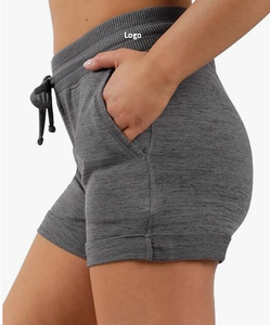 Pantalones cortos de salón suaves y cómodos para mujer, estilo informal con Bolsillos y cordón, cintura media, patrón sólido de secado rápido - Product Image 4