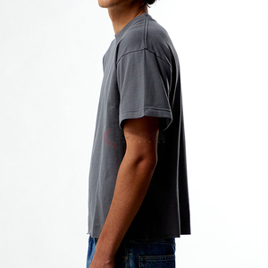 Camiseta extragrande con logotipo personalizado, Camiseta de algodón pesado con lavado ácido, ropa de calle con estampado Digital DTG, fabricante de camisetas de alta calidad - Product Image 3