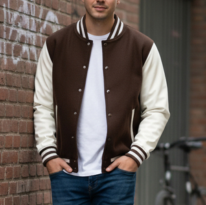 Chaqueta Universitaria Personalizada para Hombre, Estilo Urbano, de Lona, Impermeable, Cortavientos, con Capucha, Forro de Lana, Logotipo Frontal - Product Image 3