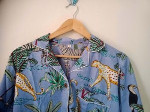 Cao Cấp Xuất Khẩu Chất Lượng Của Phụ Nữ Đồ Ngủ Và Quần Set Ấm Cúng Tiger In Pajama Tops Của Phụ Nữ Bông Đồ Ngủ 2Pcs Bộ Bán Buôn - Product Image 2