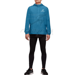 Veste d'entraînement légère pour homme avec capuche, doublure en mesh, ourlet réglable, séchage rapide, respirante et anti-bactérienne - Product Image 2