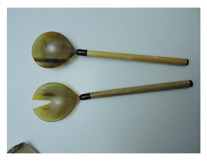 Outils de salade en corne de buffle faits à la main de haute qualité ensemble de couverts en corne de vache économique cuillère de service fourchette ustensiles de cuisine à faible coût - Product Image 5