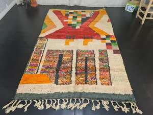 Tapis Boujaad fait main en laine marocaine de haute qualité, design coloré 2025, tapis en laine marocaine de haute qualité, patchwork artistique bohème, fabriqué en Inde - Product Image 4