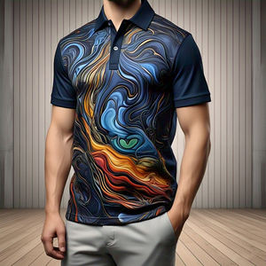 Polo à sublimation OEM pour hommes, t-shirt imprimé à manches courtes et col rabattu, polos de sport à sublimation pour hommes - Product Image 6