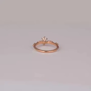 แหวนหมั้นเพชรที่ปลูกในแล็บคุณภาพสูง14KT โรสโกลด์ดีไซน์แฮนด์เมดสไตล์อินเทรนด์สำหรับผู้หญิงสำหรับงานเลี้ยงและของขวัญ - Product Image 4