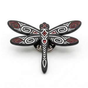 Libélula Tradicional Personalizada de Latón Plateado con Serigrafía y Esmalte Suave - Product Image 4