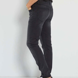 Pantalon en jean foncé pour hommes en haute qualité 100% coton style solide respirant taille adulte pour l'hiver - Product Image 4