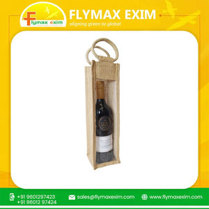 Sac de bouteille de vin en jute élégant et écologique Cadeau promotionnel élégant au meilleur prix - Product Image 4