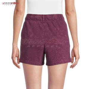 Shorts taille haute pour femme, délavés à l'acide, style coupe classique, 100% coton de haute qualité pour un look rétro urbain - Product Image 6