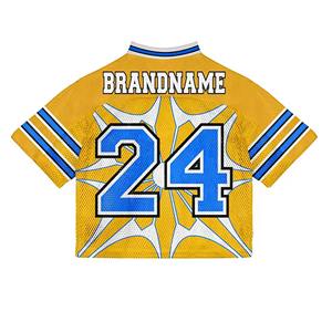 Camiseta Deportiva de Malla Personalizada OEM para Fanáticos del Fútbol Americano, Camiseta Holgada para Fanáticos, Sublimada, Bordada, con Impresión por Transferencia de Calor - Product Image 2