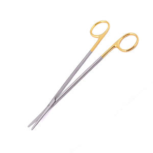 Tijeras quirúrgicas de medio oro, corte recto de onda TC, afilado, afilado, 110mm, 8 pulgadas, Metal, acero, tijera de Enfermería Médica - Product Image 3