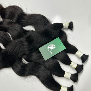 Extensions de cheveux humains droits en vrac couleur brute cheveux humains vierges vietnamiens Super Double dessinés - Product Image 3