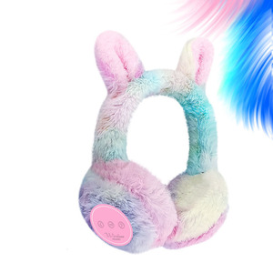 Casque sans fil chaud et mignon en peluche pour femmes YN, casque sans fil BT avec oreilles de lapin, écouteurs de haute qualité - Product Image 5
