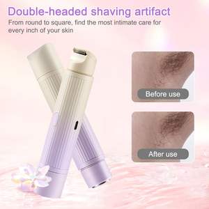 Rasoir électrique 2-en-1 pour femme, tondeuse de précision pour le visage, le maillot, les aisselles et les jambes, tondeuse corporelle silencieuse pour zones intimes - Product Image 5