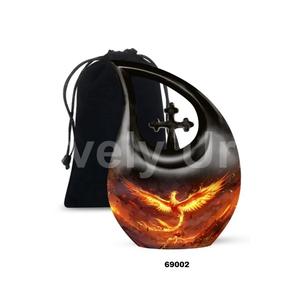 รูปนกฟีนิกซ์สีน้ำเงินสวยงามสำหรับใส่เถ้ากระดูกผู้ใหญ่สำหรับใส่เถ้ากระดูกของมนุษย์ตกแต่งพร้อมถุงกำมะหยี่ฟรี - Product Image 2