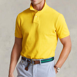 Polo de golf en blanco de alta calidad al por mayor, camiseta personalizada con logotipo bordado, polos de hombre personalizados de negocios de algodón liso - Product Image 1