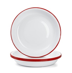 DESIGN DÉCORATIF PEINT MINIMALISTE DE HAUTE QUALITÉ ÉMAIL ALIMENTAIRE RIZ ASSIETTES DE SERVICE PLATS POUR CUISINE MAISON ET RESTAURANT - Product Image 4